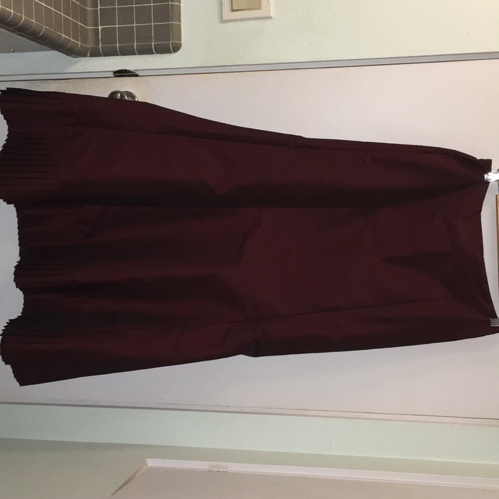 Ann Taylor formal cranberry taffeta skirt sz6 NWT